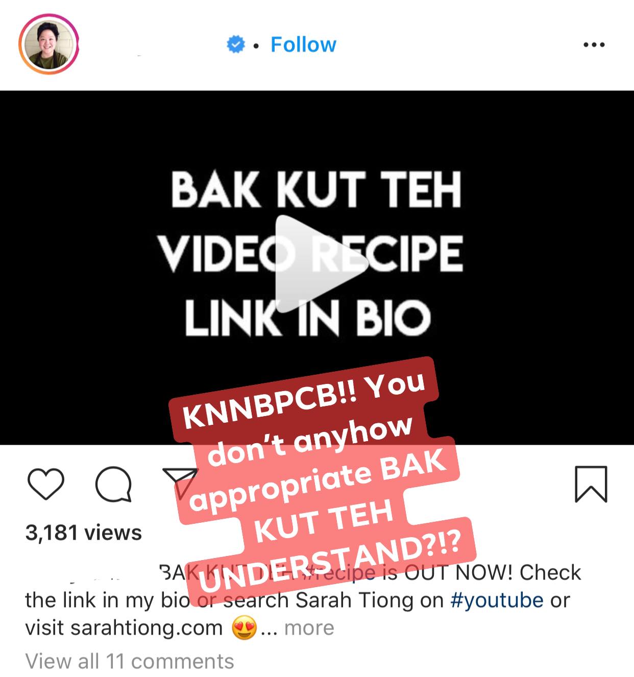 Sarah Tiong is possibly a racial hypocrite, with proof by OnHand Agrarian